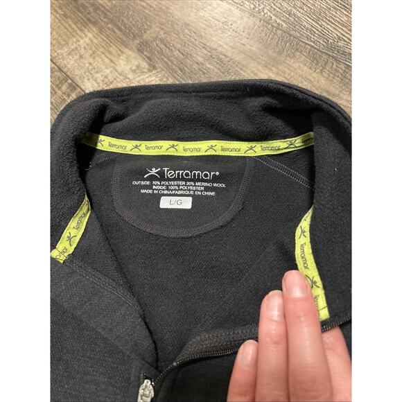 Terramar Men’s Thermowool Wool Blend Half Zip Pullover Black Medium - Picture 5 of 8